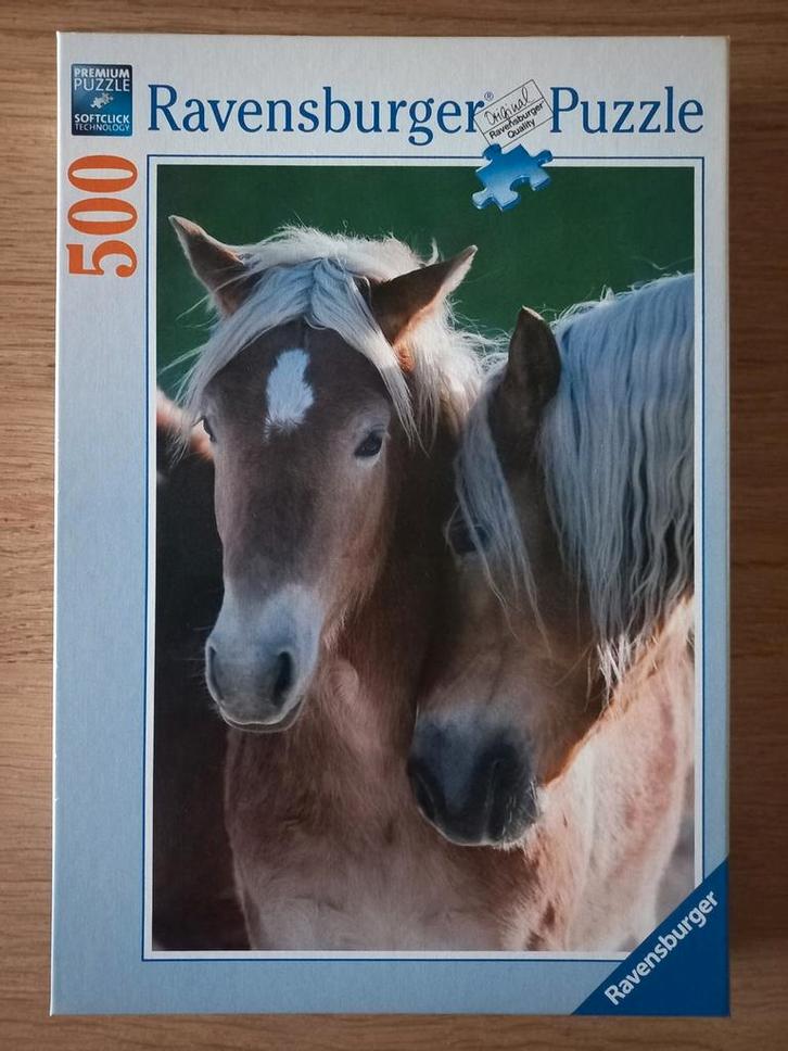 Ravensburger puzzel 500, Paardenpuzzel, COMPLEET NIEUWSTAAT!, Hobby en Vrije tijd, Denksport en Puzzels, Zo goed als nieuw, 500 t/m 1500 stukjes