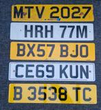 Kentekenplaat set Engeland 5 oude nummerborden nummerplaten, Ophalen of Verzenden, Auto's