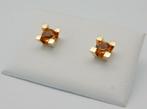 14 karaat Gouden Oorbellen Oorstekers met Citrien edelstenen, Sieraden, Tassen en Uiterlijk, Oorbellen, Overige materialen, Nieuw