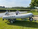 Rib Brig Falcon 450L met 60 PK Honda en Pega kanteltrailer, Zo goed als nieuw, Benzine, Minder dan 70 pk, Overige materialen