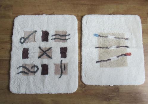 Badkamer matten + Toilet mat., Huis en Inrichting, Badkamer | Badtextiel en Accessoires, Gebruikt, Badmat, Beige, Ophalen