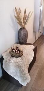 2 bruine hockers., Huis en Inrichting, Stoffering | Vloerbedekking, Ophalen, Zo goed als nieuw