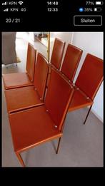 Zes Arper stoelen tuigleer cognac, Ophalen, Bruin, Design, Leer