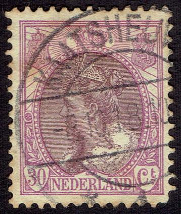 Nederland 1917, Kon. Wilhelmina, 30 cent, violet/lilabruin. beschikbaar voor biedingen