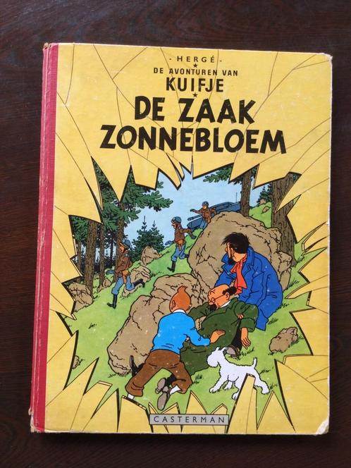 Kuifje De zaak Zonnebloem 1 e druk !  1956, Boeken, Stripboeken, Zo goed als nieuw, Eén stripboek, Ophalen of Verzenden