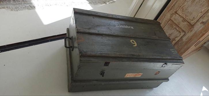 Oude Scheepskist Schip Sabajak - Djakarta Nederlands-Indië, Antiek en Kunst, Antiek | Overige Antiek, Ophalen