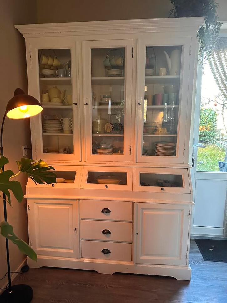 Vitrine kast grutterskast, Huis en Inrichting, Kasten | Buffetkasten, Gebruikt, 200 cm of meer, 25 tot 50 cm, Ophalen of Verzenden