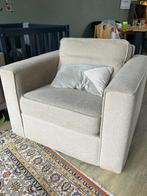 Beige fauteuil, Ophalen, 75 tot 100 cm, Zo goed als nieuw, 75 tot 100 cm