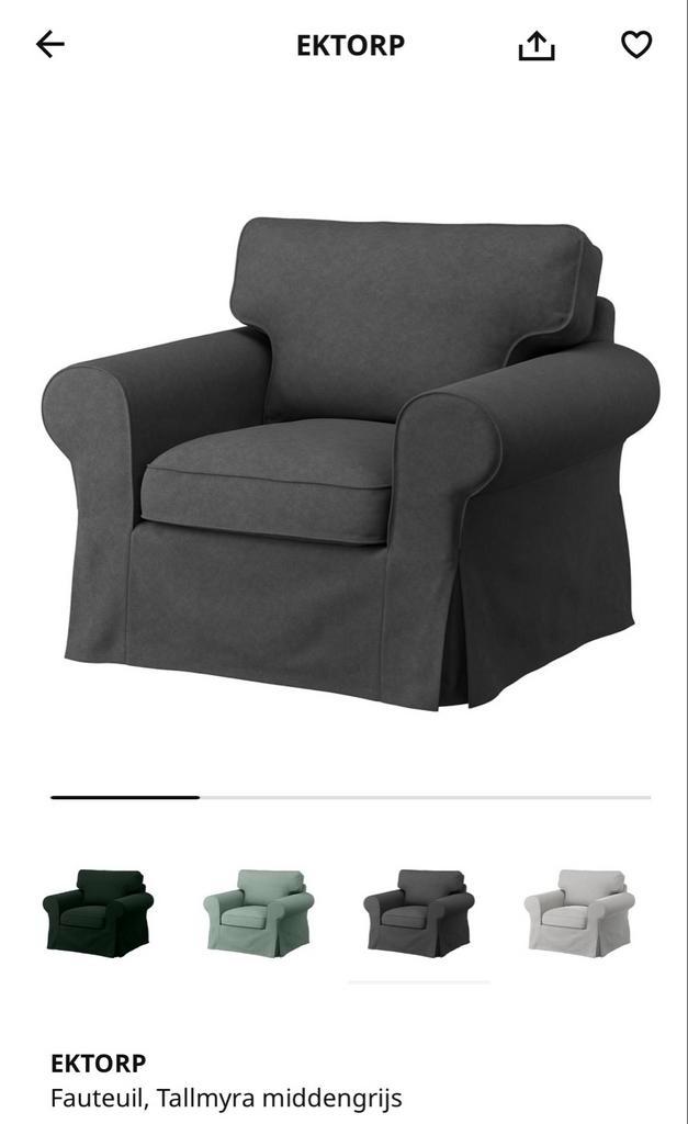 Ikea Ektorp Stoel - Comfortabel en Stijlvol!, Huis en Inrichting, Fauteuils, Gebruikt, Stof, 75 tot 100 cm, Ophalen