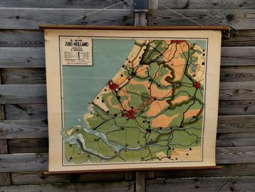 Oude kaart Zuid-Holland op rol, 3e druk beschikbaar voor biedingen