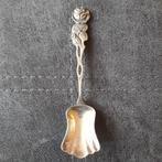 Vintage suikerschep, 11,5 cm lang, verzilverd, mooi versierd, Ophalen of Verzenden