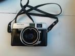 Fotocamera analoog in lederen zwarte hoes.Grootmoederstijd!, Ophalen, Compact, Overige Merken