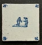 Tegel kinderspelen (hinkelen), Delfts blauw, 17e eeuw A, Verzenden