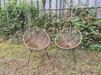 Draadstoelen - Hoogwaardige kwaliteit - Bruin/zwart, Ophalen, Gebruikt, Aluminium, Stapelbaar