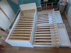 Ikea Slakt bed met onderbed en opberger, Huis en Inrichting, Ophalen, 90 cm, Eenpersoons, Wit