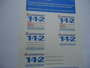 sticker oud 112 ALARM politie brandweer ambulance vel retro beschikbaar voor biedingen
