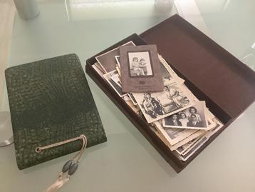 Oud Fotoalbum en kistje met 140 oude foto’s beschikbaar voor biedingen