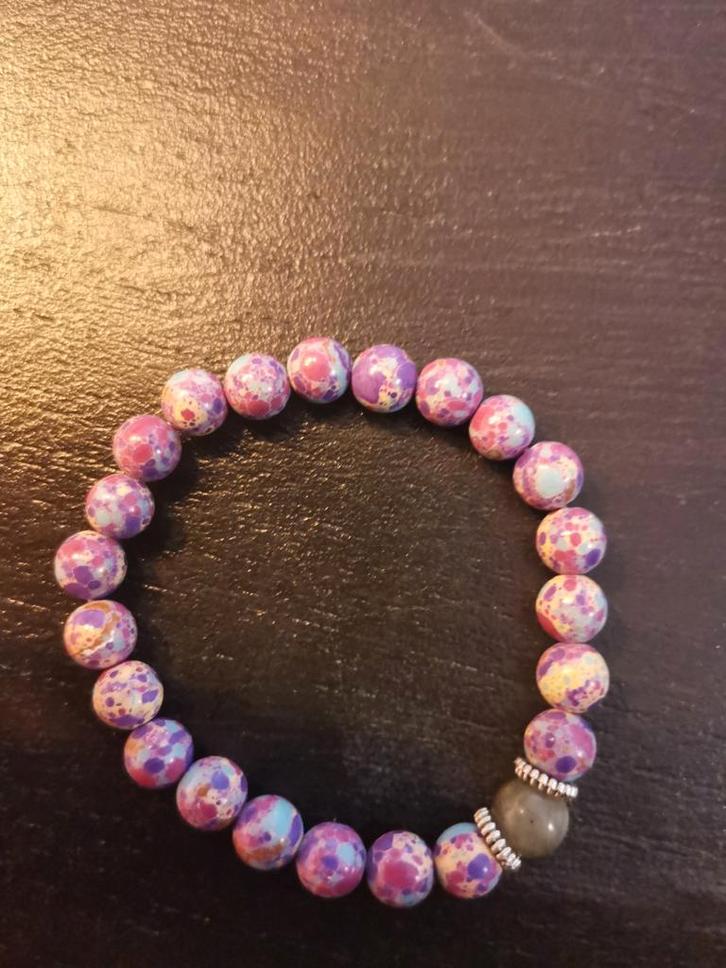 Armband met kleurrijke kralen, Sieraden, Tassen en Uiterlijk, Armbanden, Zo goed als nieuw, Overige materialen, Overige kleuren