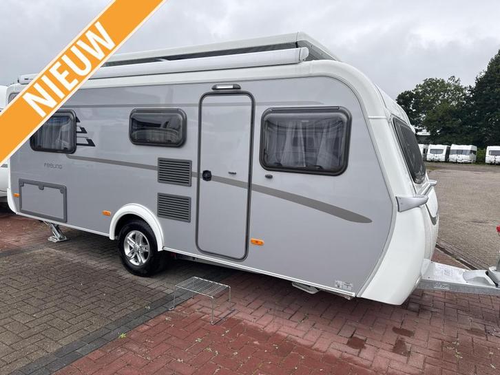 Eriba Feeling 442 Elegance Leano vloerverw. GRATIS MOVER!, Caravans en Kamperen, Caravans, Bedrijf, tot en met 3, 1000 - 1250 kg