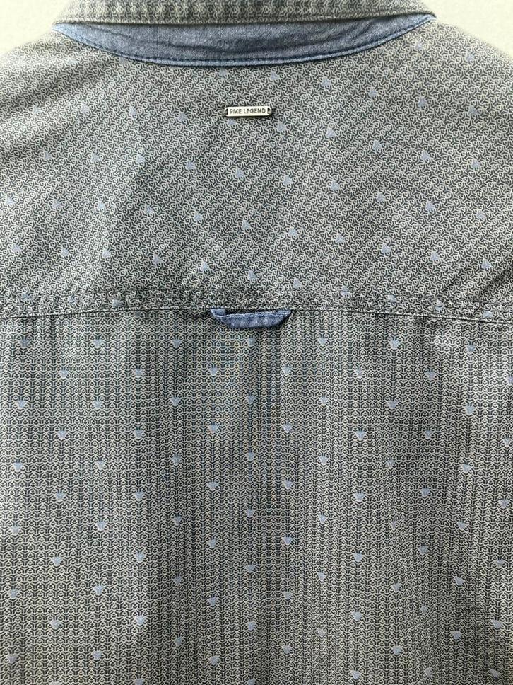 PME Legend grijs/blauw overhemd, maat M., Kleding | Heren, Overhemden, Zo goed als nieuw, Grijs, Verzenden