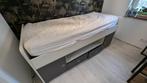 Ikea bed met opbergruimte - incl. matras, Ophalen, Eenpersoons, Wit, 200 cm