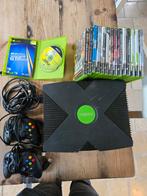 Xbox + 15 spellen, Ophalen of Verzenden, Zo goed als nieuw, Met 2 controllers, Met games
