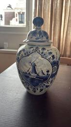 Delfts Blauwe pot met deksel, 32 cm hoog, Antiek en Kunst, Antiek | Keramiek en Aardewerk, Ophalen