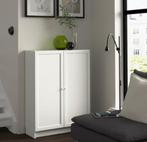 BILLY / OXBERG Bookcase with doors, white, 80x30x106 cm, Huis en Inrichting, Kasten | Boekenkasten, 100 tot 150 cm, Zo goed als nieuw