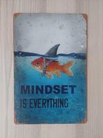 mindset is everything | motivational motivatie metaal poster, Nieuw, Verzenden