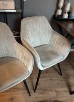 2 Mooie stoelen eric kuster stijl velours velvet chamapgne, Twee, Overige kleuren, Ophalen of Verzenden, Zo goed als nieuw