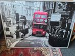 Grote foto in lijst van een London bus, Ophalen, Hout, 75 cm of meer