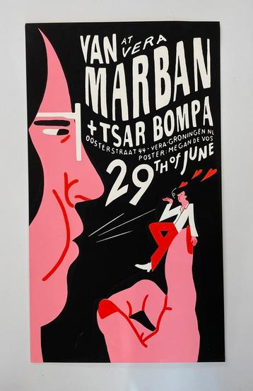 Zeefdruk Van Marban - Vera groningen gig poster beschikbaar voor biedingen