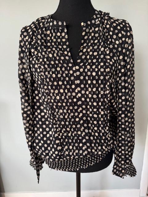 Nieuw Summum polkadot blouse maat 38, zwart-kaki., Kleding | Dames, Blouses en Tunieken, Nieuw, Maat 38/40 (M), Zwart, Ophalen of Verzenden
