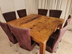 Driftwood massief houten eettafel, Zo goed als nieuw, Ophalen, Vierkant