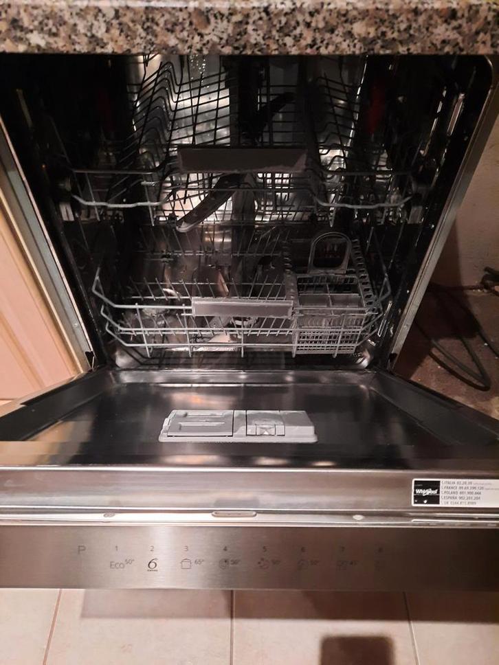 Whirlpool inbouw vaatwasser 2 jaar jong ZGAN RVS, Witgoed en Apparatuur, Vaatwasmachines, Zo goed als nieuw, Inbouw, 85 tot 90 cm