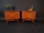 Vintage Midcentury Design Nachtkastjes, Huis en Inrichting, Minder dan 45 cm, ., Ophalen of Verzenden, Zo goed als nieuw