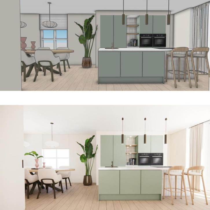 3D keuken ontwerp en visualisatie. Jouw 3D sketchup tekenaar, Huis en Inrichting, Keuken | Complete keukens, Nieuw, Overige typen