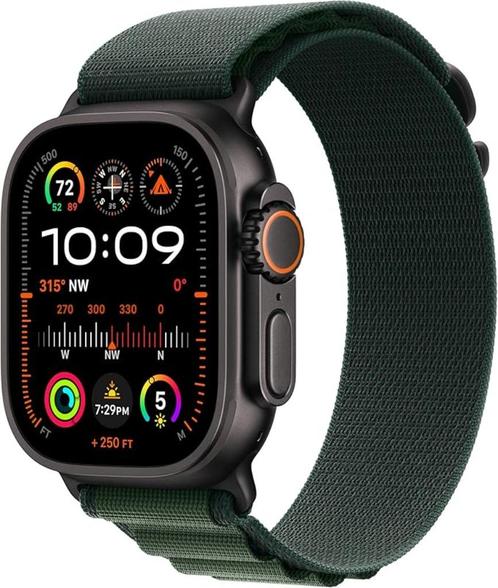 Apple Watch Ultra 2 49mm Titanium Dark Green Alpine Loop, Telecommunicatie, Overige Telecommunicatie, Nieuw, Ophalen of Verzenden
