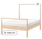 IKEA Gjora Bedframe met lattenbodems 140x200, Huis en Inrichting, Slaapkamer | Bedden, 140 cm, Wit, Hout, Ophalen
