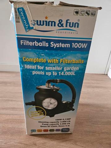 Swum & Fun zwembadfilter met filterballen beschikbaar voor biedingen