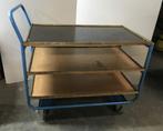 Etagewagen, Eurocraft, 3 houten schappen, 61x116x103 cm, 100 liter of meer, Ophalen, Gebruikt, Transportkar