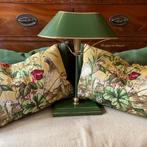 Engelse stijl Bouillotte tafellamp groen metaal, Westdijk 41 3241GT Middelharnis, Minder dan 50 cm, Het lijstje van brocante, Nieuw
