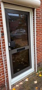 Kunsstof voordeur met kozijn, Doe-het-zelf en Verbouw, Deuren en Horren, Ophalen, 80 tot 100 cm, 200 tot 215 cm, Glas