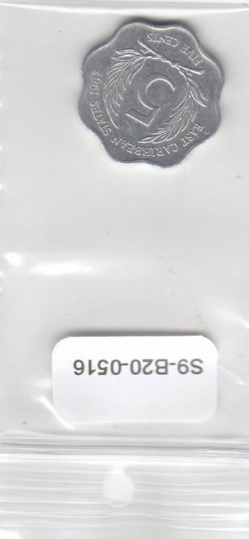 S9-B20-0516 East Caribbean States 5 Cents XF 1987 KM12 beschikbaar voor biedingen