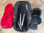 Maxi Cosi pebble met voetenzak en verkleiner, Ophalen, Autogordel, Zo goed als nieuw, 0 t/m 13 kg