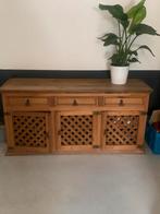 Oud houten kastje met deuren en lades, Huis en Inrichting, Ophalen, Gebruikt, 100 tot 150 cm, Teakhout