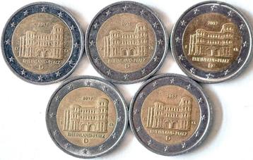 Speciale 2-euro munten Duitsland 2017 Rijnland-Palts A,D,F,G beschikbaar voor biedingen