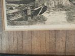 Oud stadsgezicht op Rotterdam, Kolk, Antiek en Kunst, Ophalen of Verzenden