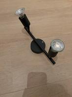Lamp met twee spotjes zwart, Ophalen, Gebruikt, Metaal, Industrieel