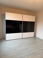 Schuifdeurkast met glas voor op slaapkamer, Huis en Inrichting, Kasten | Kledingkasten, Ophalen, Gebruikt, Met plank(en), 200 cm of meer